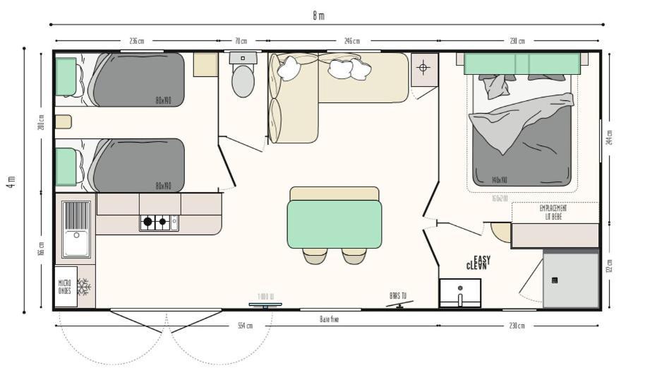 Camping Oaki Mesnard-la-Barotière Szoba fotó